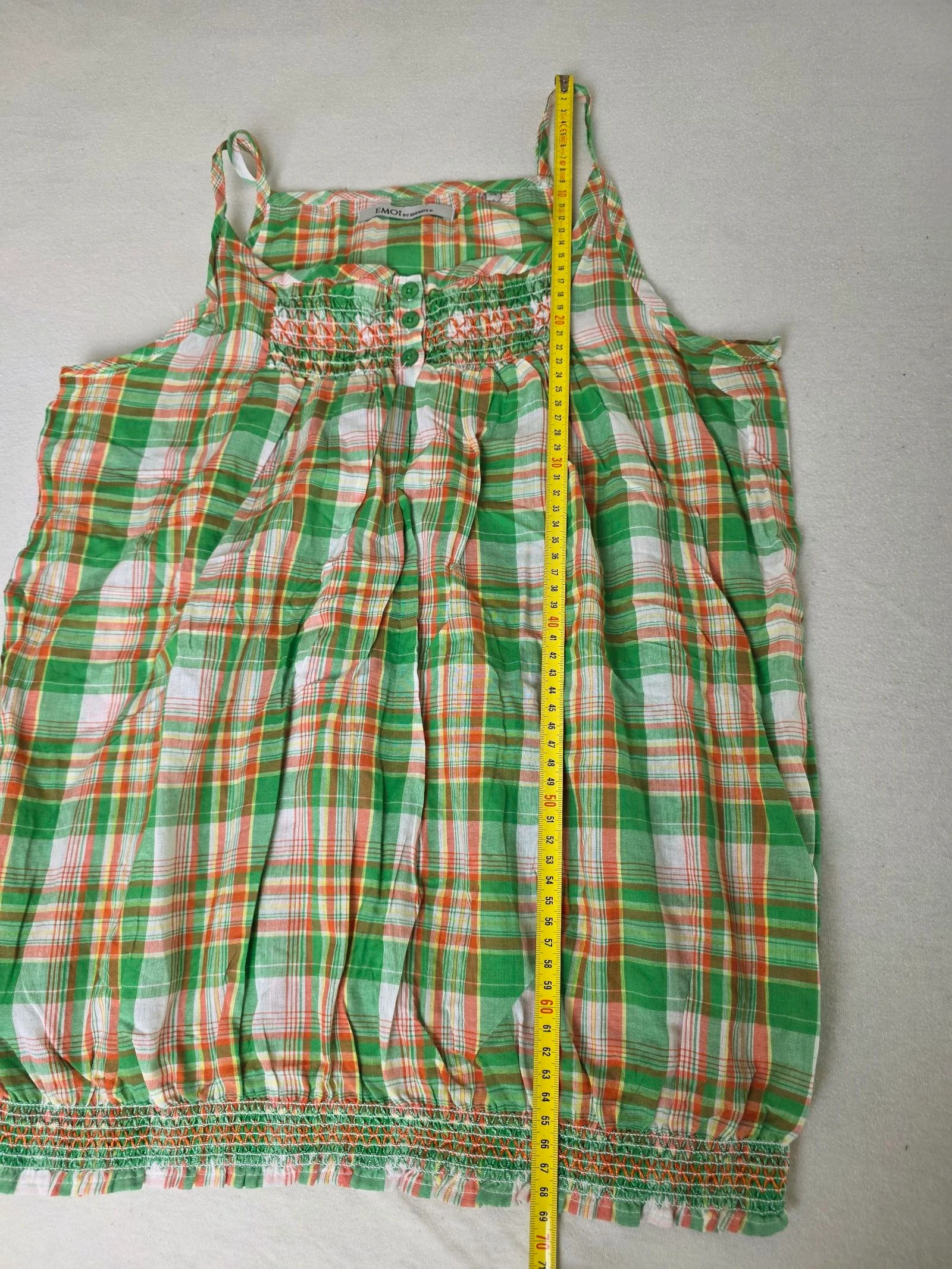 Top de alças / Blusa madras de algodão 🍒y2k vintage anos 2000🍒tamanho 40 – photo 9